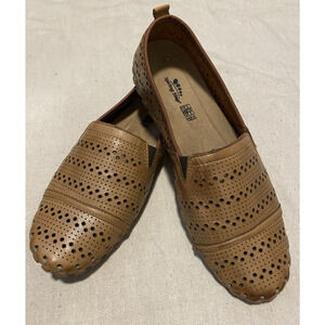 Spring Step Fredia Loafers Womens US 9 EU 40 Brown Leather Slip On Moccasin Shoe